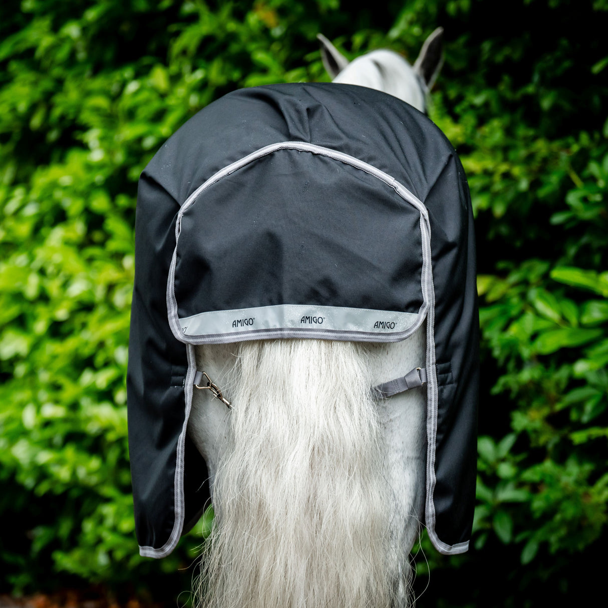 Horseware Ireland Amigo 1200D Plus 50g Turnout Rug #colour_black-titanium-grey-silver