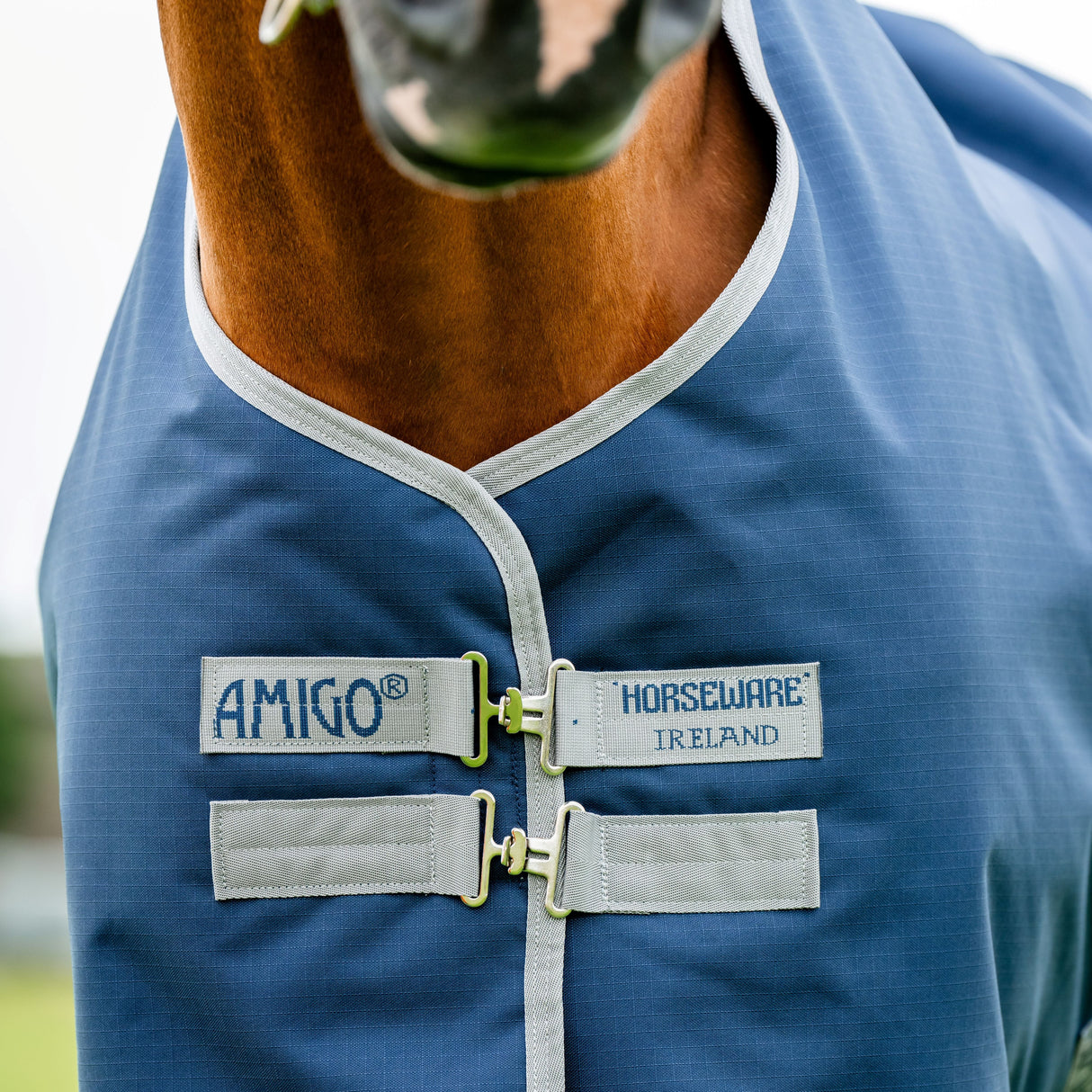Horseware Ireland Amigo Ripstop 900D 200g Turnout Rug #colour_navy-titanium-grey