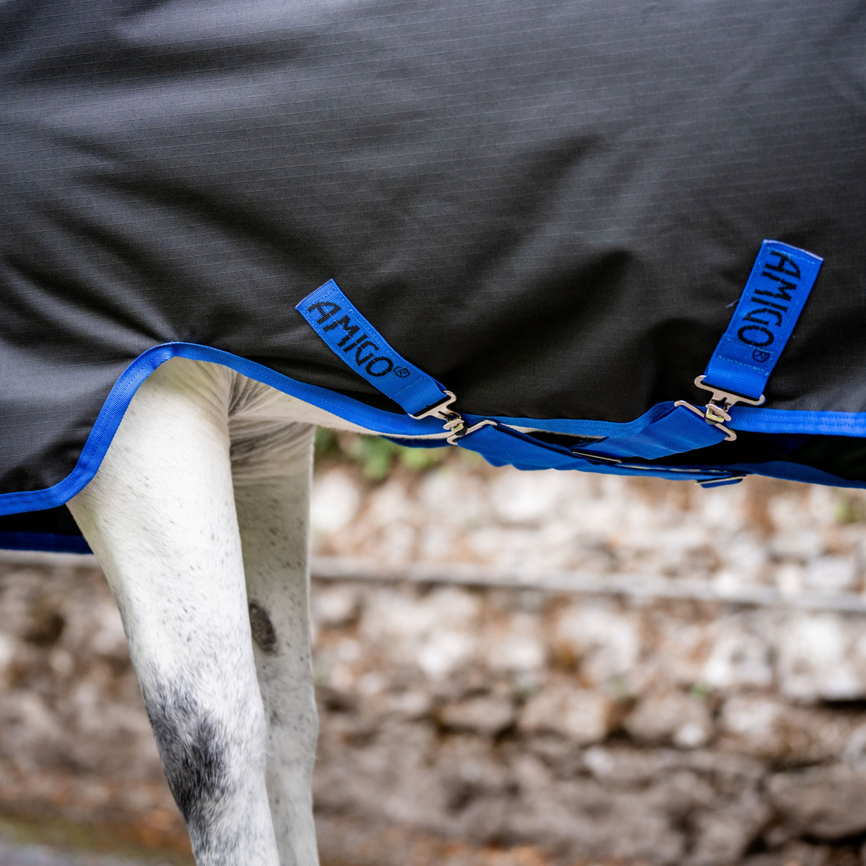 Horseware Ireland Amigo Ripstop 900D 100g Pony Turnout Rug #colour_black-classic-blue