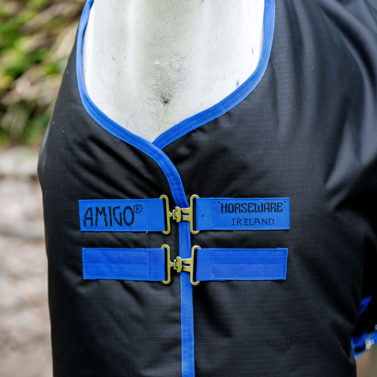 Horseware Ireland Amigo Ripstop 900D Plus 200g Pony Turnout Rug #colour_black-classic-blue
