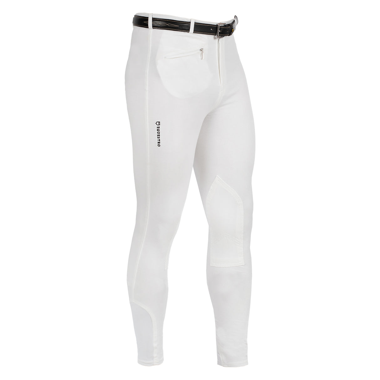 Equestro Urano Model Man Breeches In Stretch Cotton #colour_white
