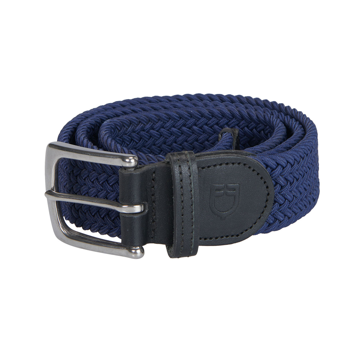 Equestro Elasticized Belt Crossed Pattern #colour_blue
