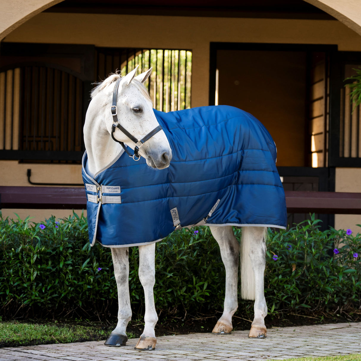 Horseware Ireland Amigo Ripstop Insulator 100g Stable Rug #colour_navy-titanium-grey