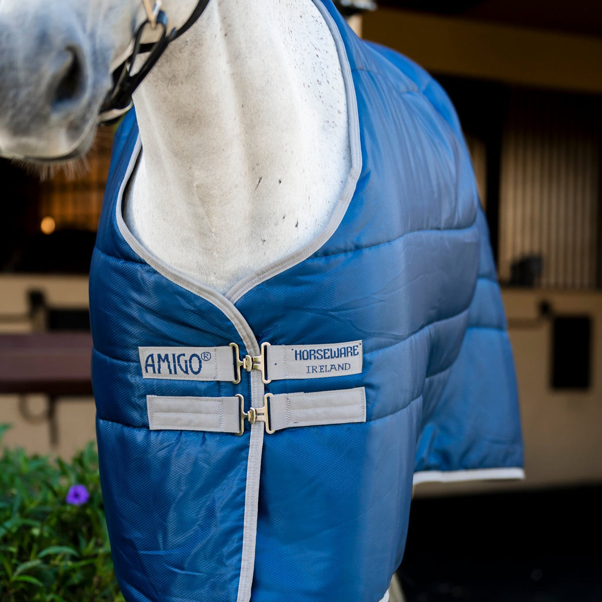 Horseware Ireland Amigo Ripstop Insulator 200g Stable Rug #colour_navy-titatium-grey