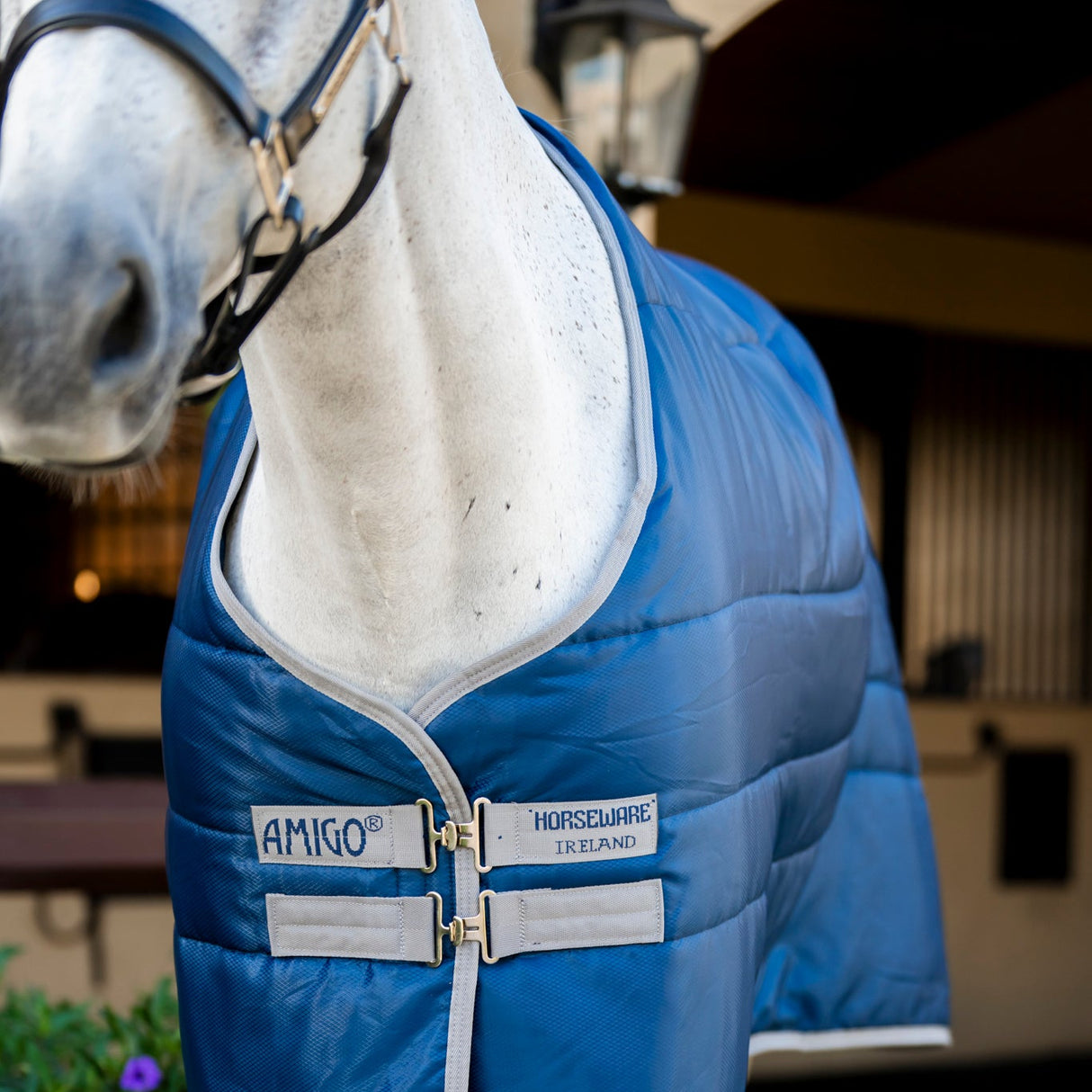 Horseware Ireland Amigo Ripstop Insulator 50g Stable Rug #colour_navy-titanium-grey