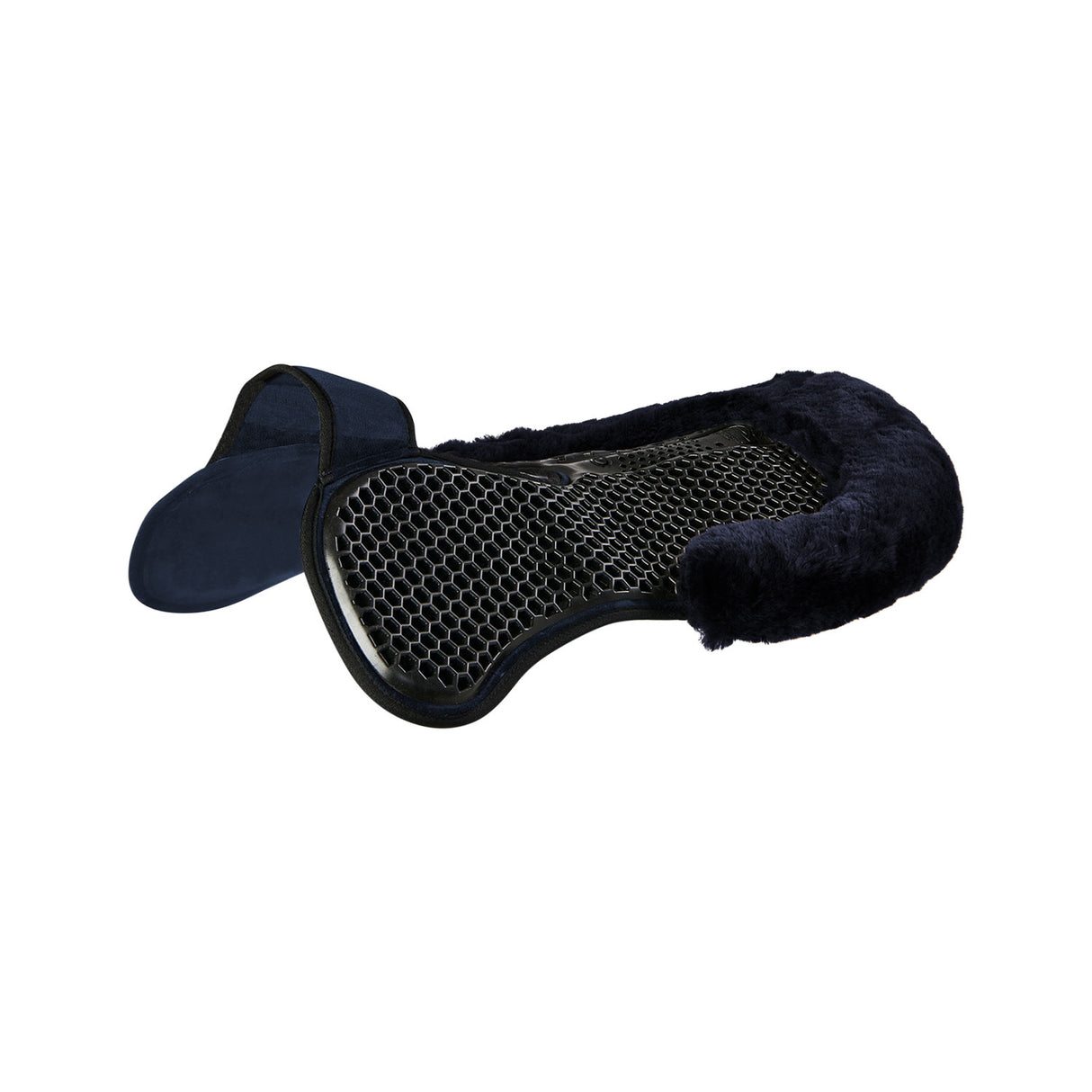 Acavallo Pad SP WFS Suede Rear Sheepskin Hexagonal Gel Flat #colour_blue-blue