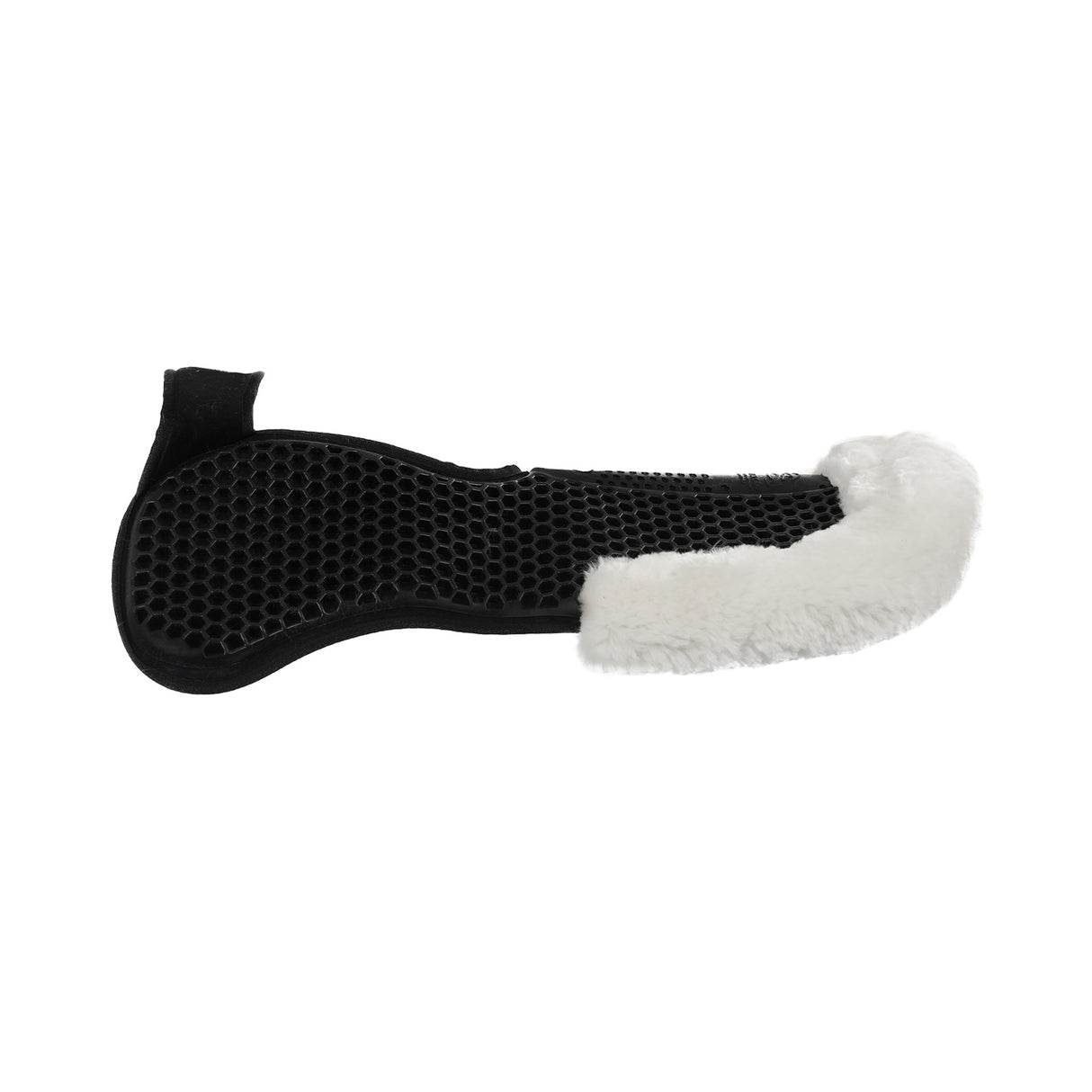 Acavallo Pad SP WFS Suede Rear Sheepskin Hexagonal Gel Flat #colour_black-white