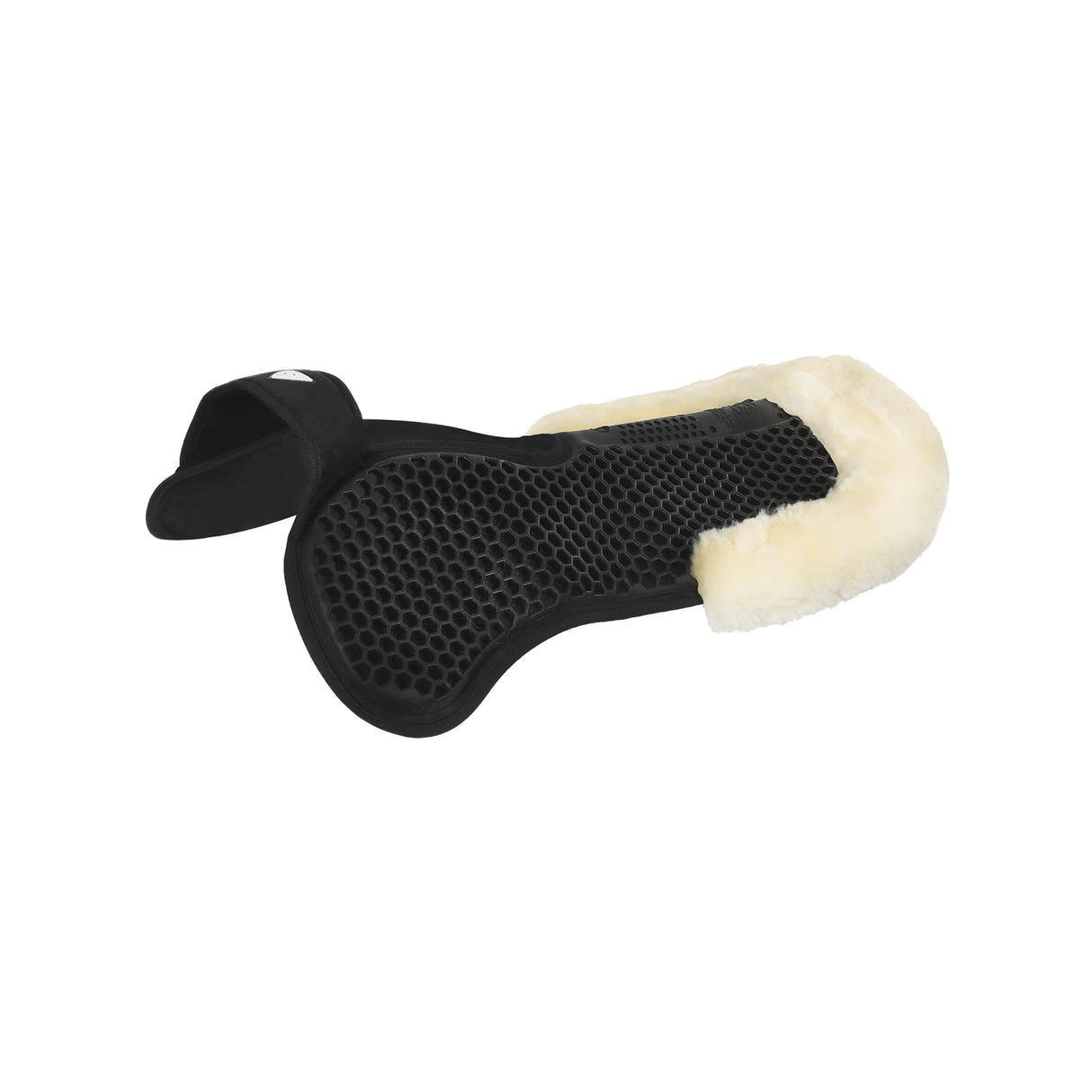 Acavallo Pad SP WFS Suede Rear Sheepskin Hexagonal Gel Flat #colour_black-natural