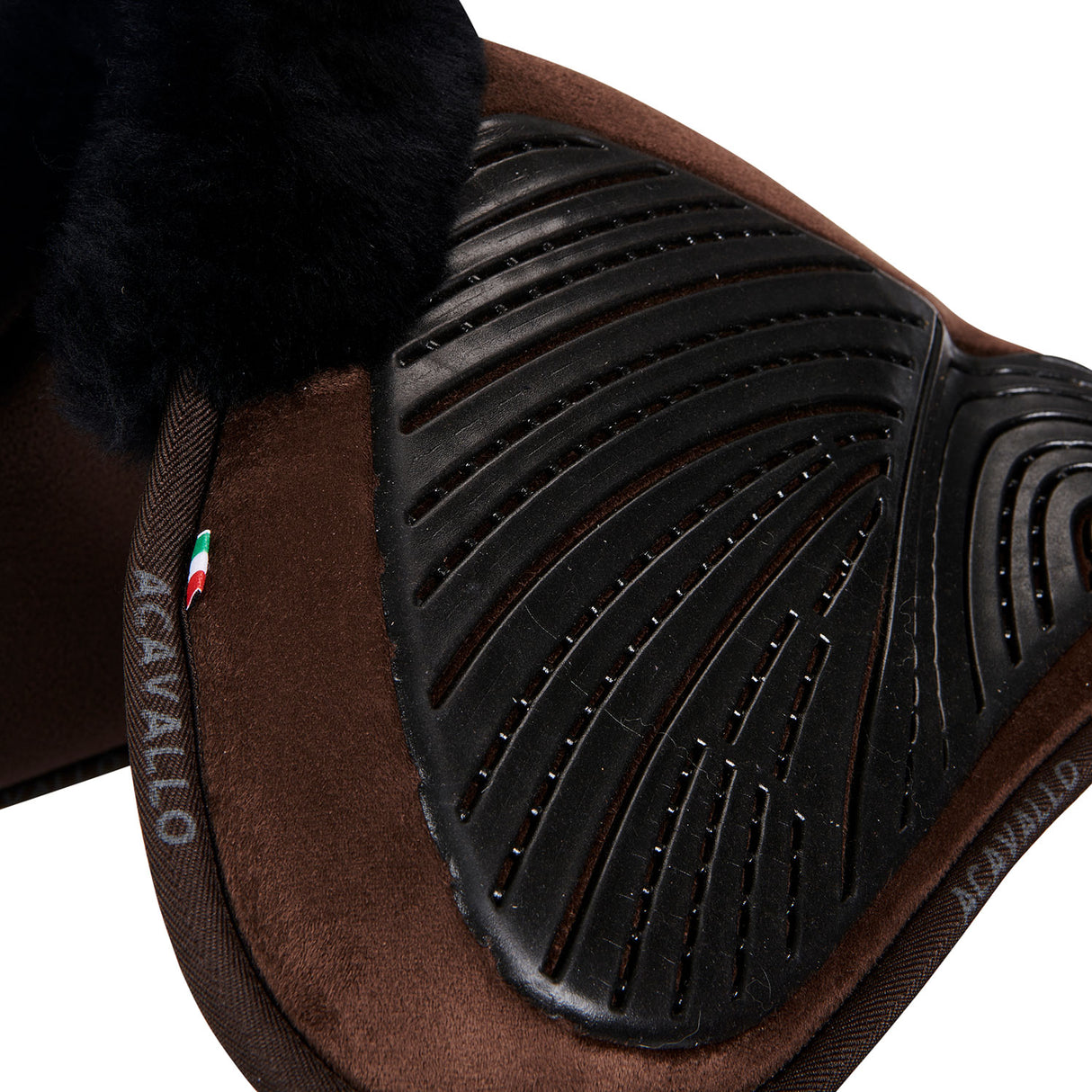 Acavallo Pad Mf-S Jccs-S Cw-Cs Suede Cut-Out Sheepskin Gel Grip Flat
#colour_brown-black