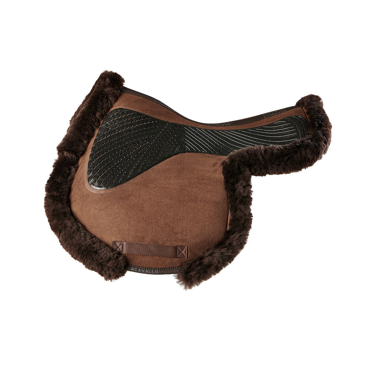 Acavallo Saddle Pad JS-S CW-CS Cut-Out Numnah Twin Sided Gel Grip #colour_brown-brown