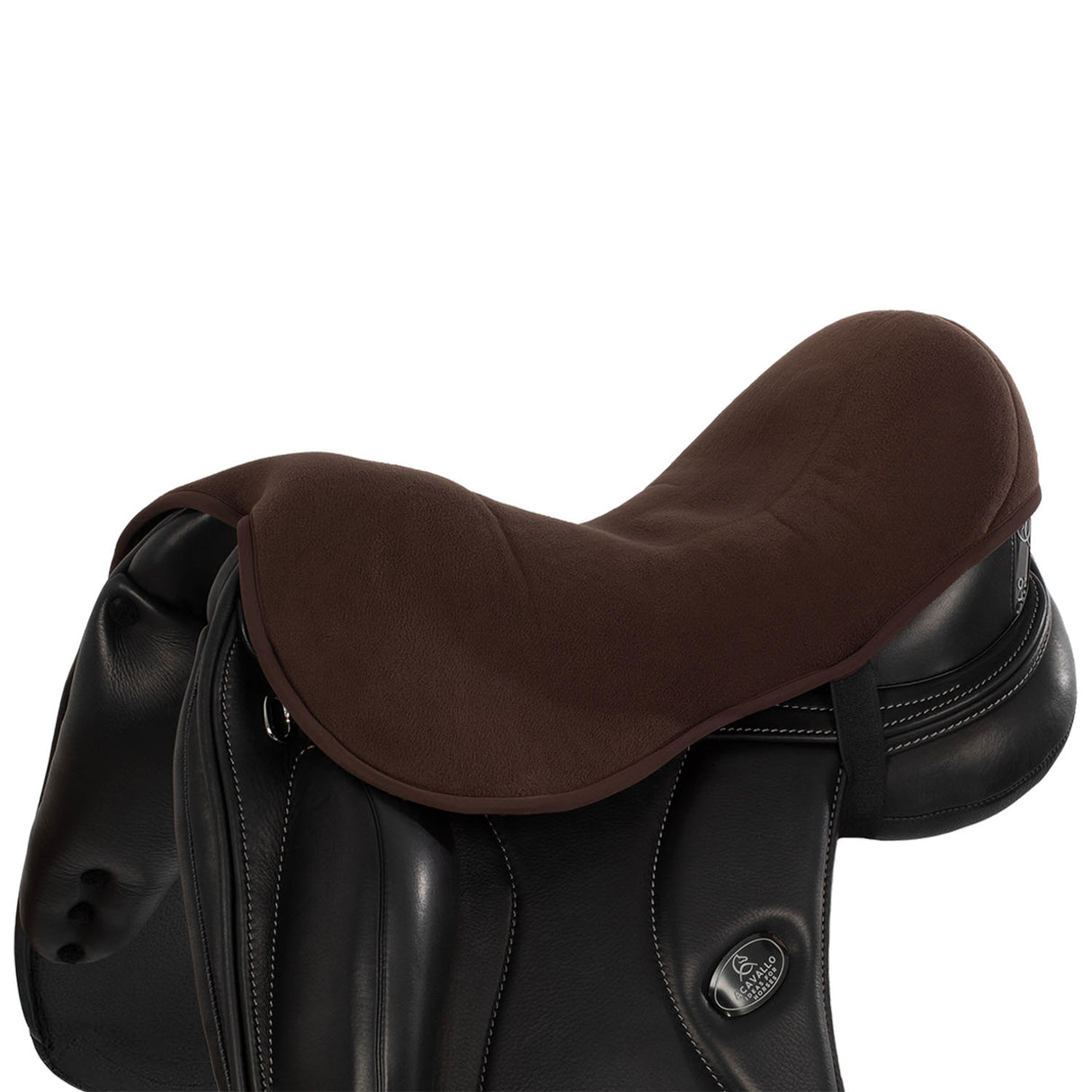 Acavallo Ortho-Coccyx Seat Saver Dressage Classic Gel-In Dri-Lex 20mm #colour_brown