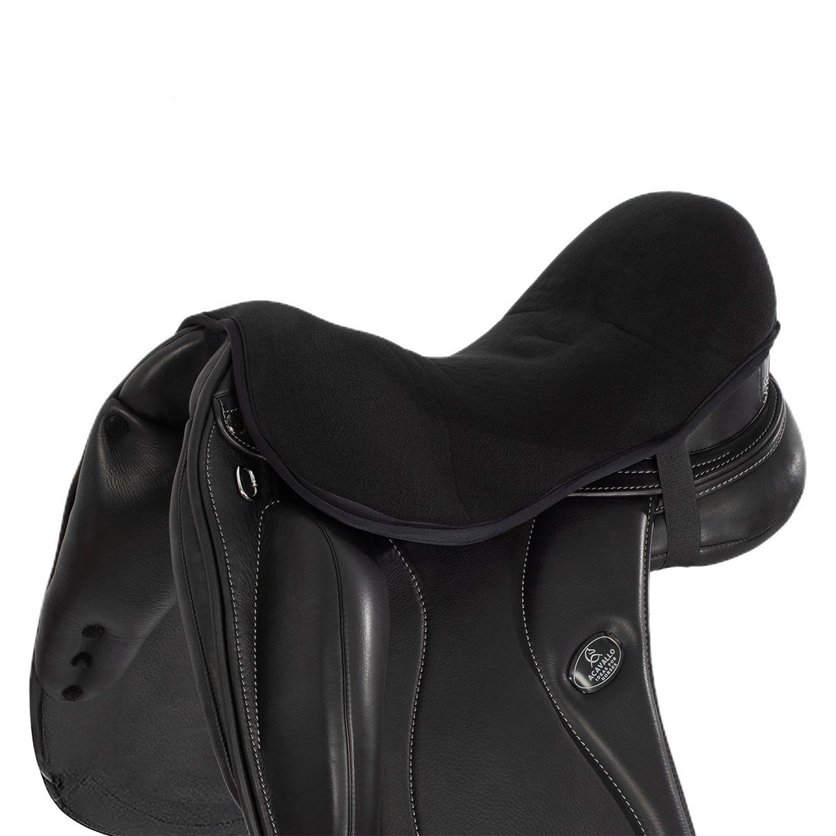 Acavallo Ortho-Coccyx Seat Saver Dressage Classic Gel-In Dri-Lex 20mm #colour_black