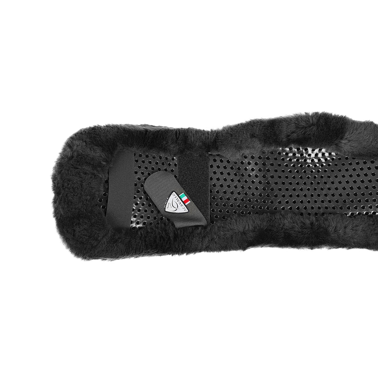 Acavallo Shaped Girth Sleeve Classic Gel Sheepskin #colour_black