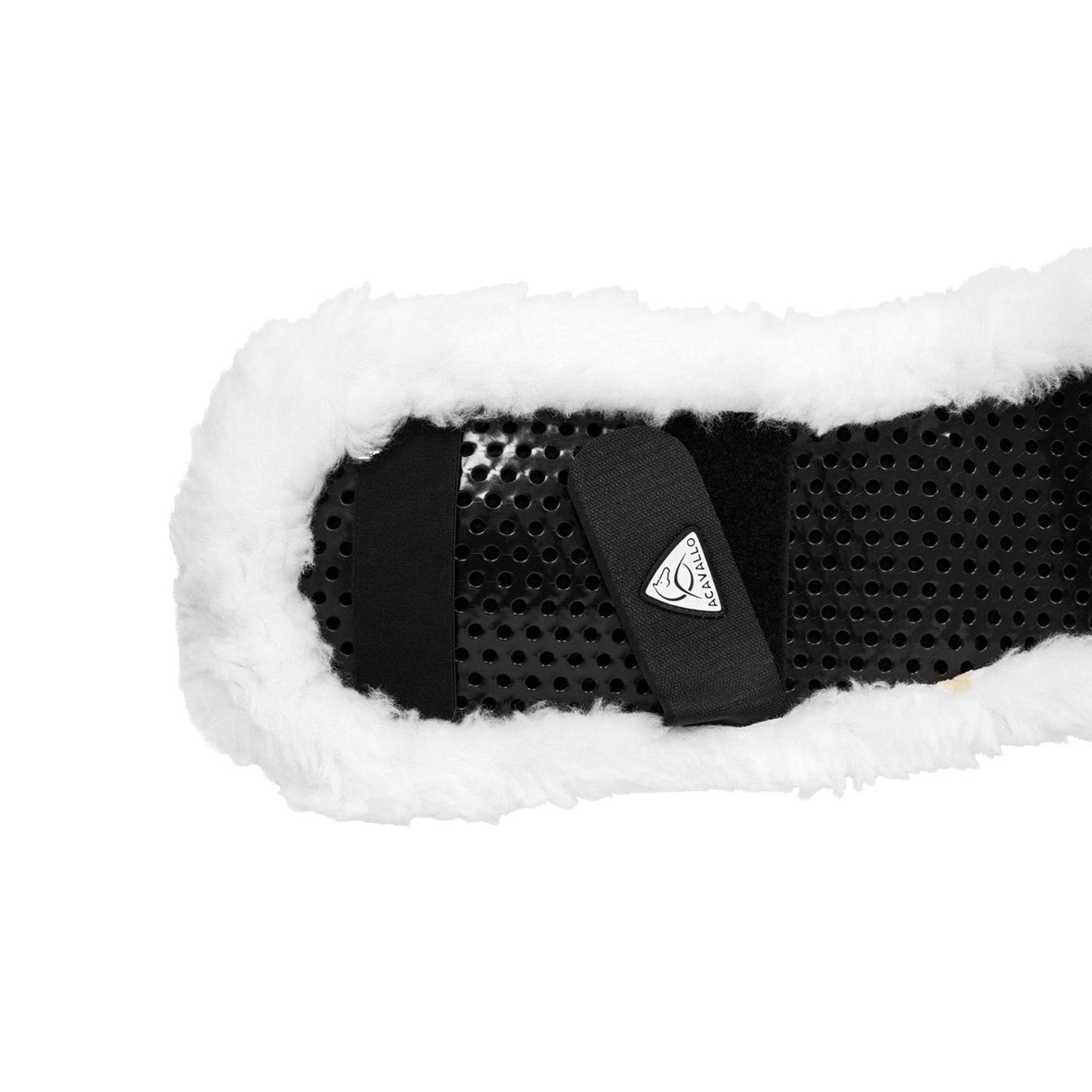 Acavallo Shaped Girth Sleeve Classic Gel Faux Sheepskin #colour_white