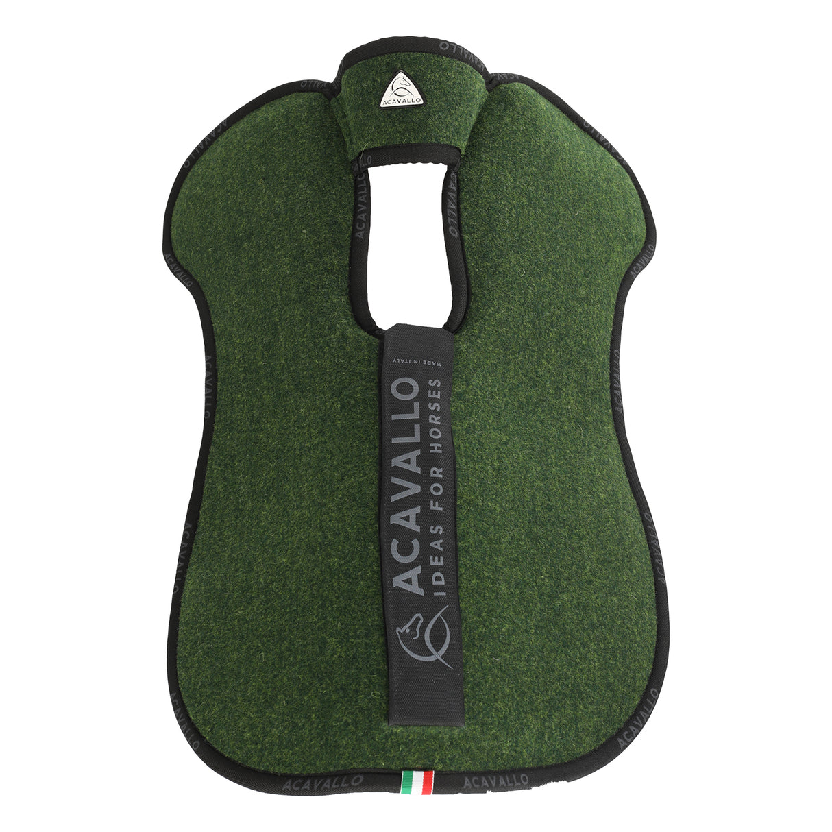 Acavallo Pad Piuma WFS Pocket Double Felt Rear Riser #colour_green