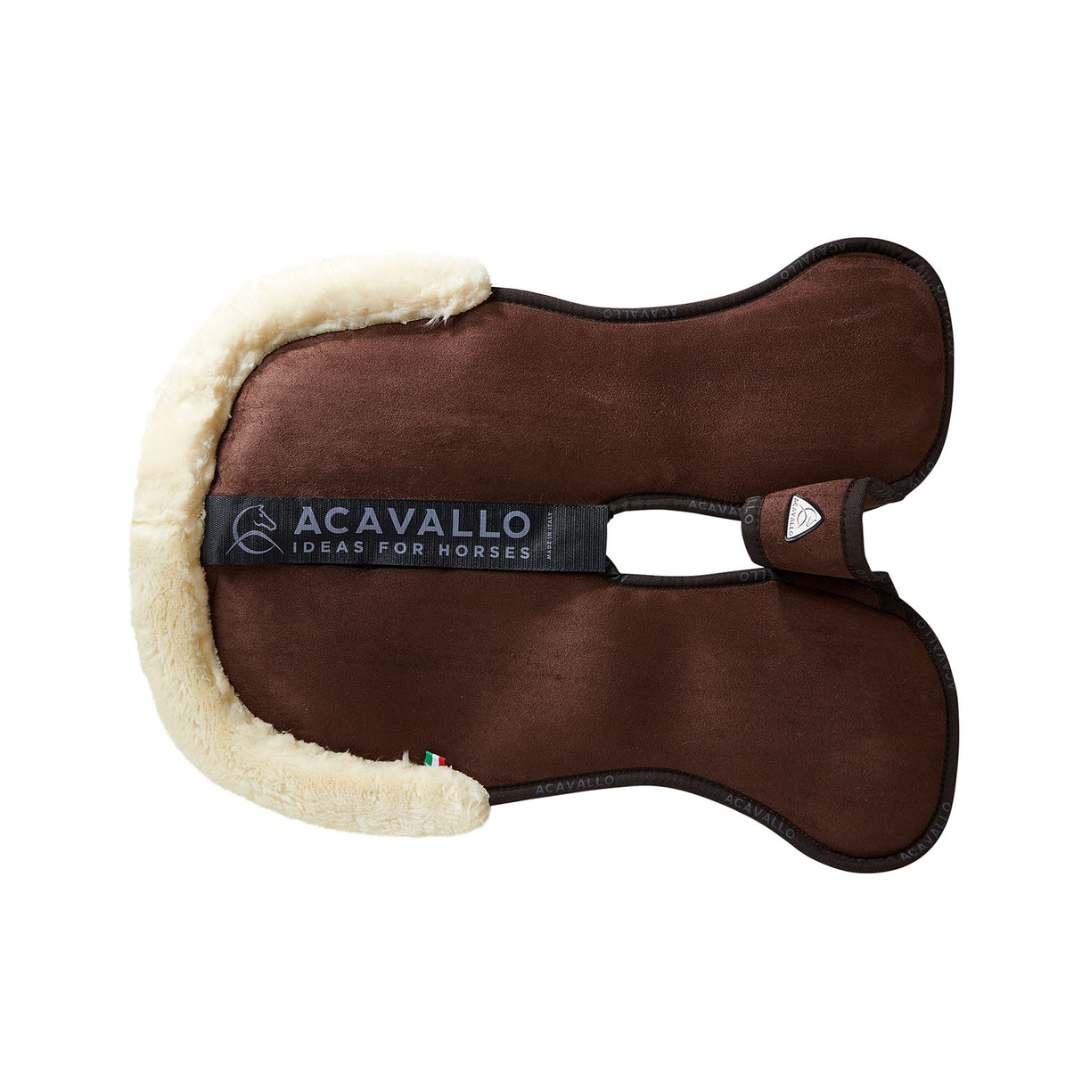 Acavallo Pad Piuma-FS WFS-FS Pocket Suede Rear Riser #colour_brown-natural