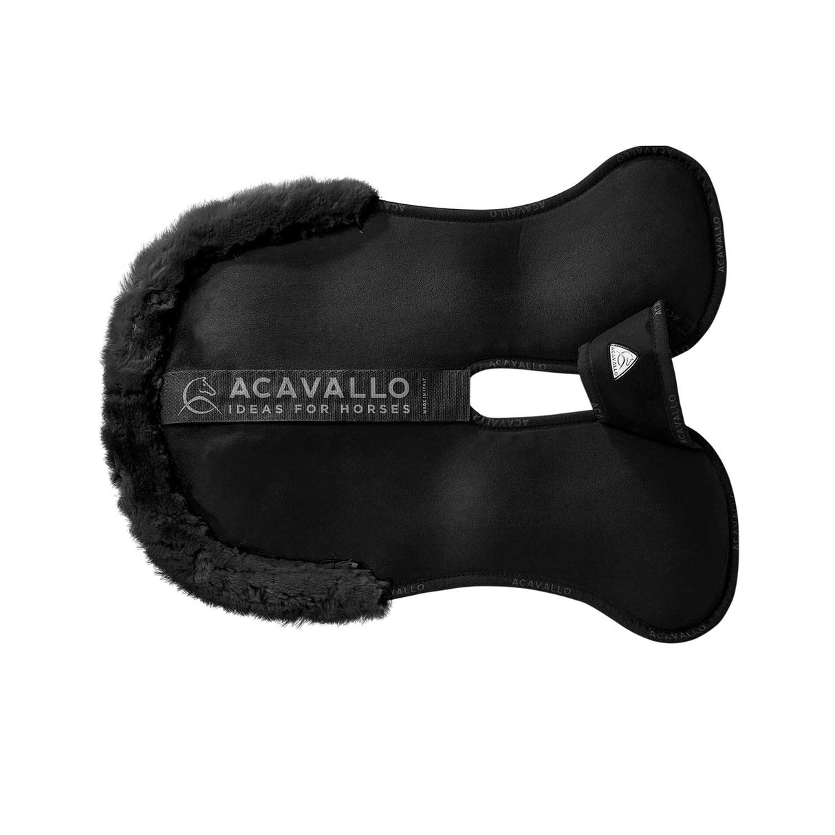 Acavallo Pad Piuma-FS WFS-FS Pocket Suede Front & Rear Riser #colour_black