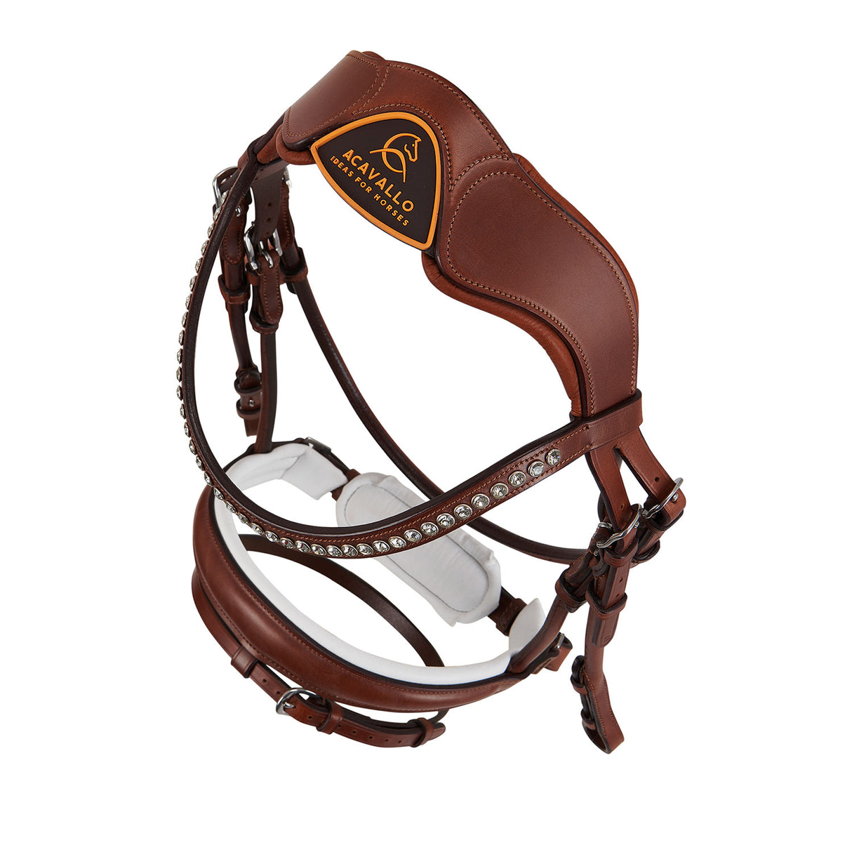 Acavallo Poesia Bridle Calfskin #colour_cognac