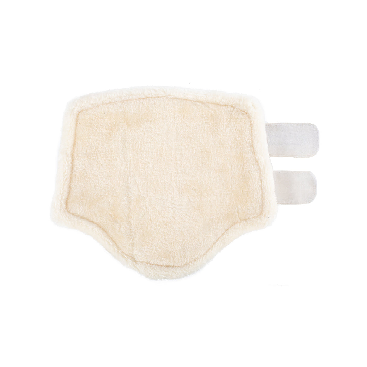 Acavallo Front Brushing Boots Faux Sheepskin & Hook-And-Loop Closure #colour_white