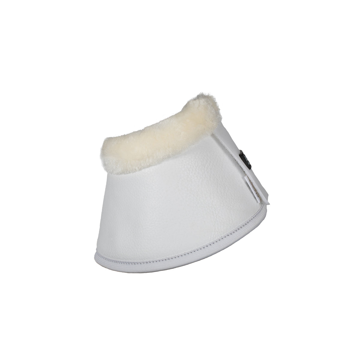 Acavallo Eco-Leather Bell Boots Faux Sheepskin & Hook-And-Loop Closure #colour_white