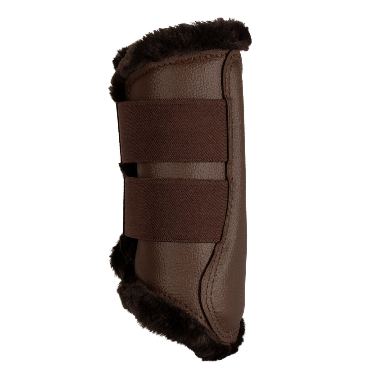 Acavallo Front Brushing Boots Eco-Leather & Faux Sheepskin #colour_brown