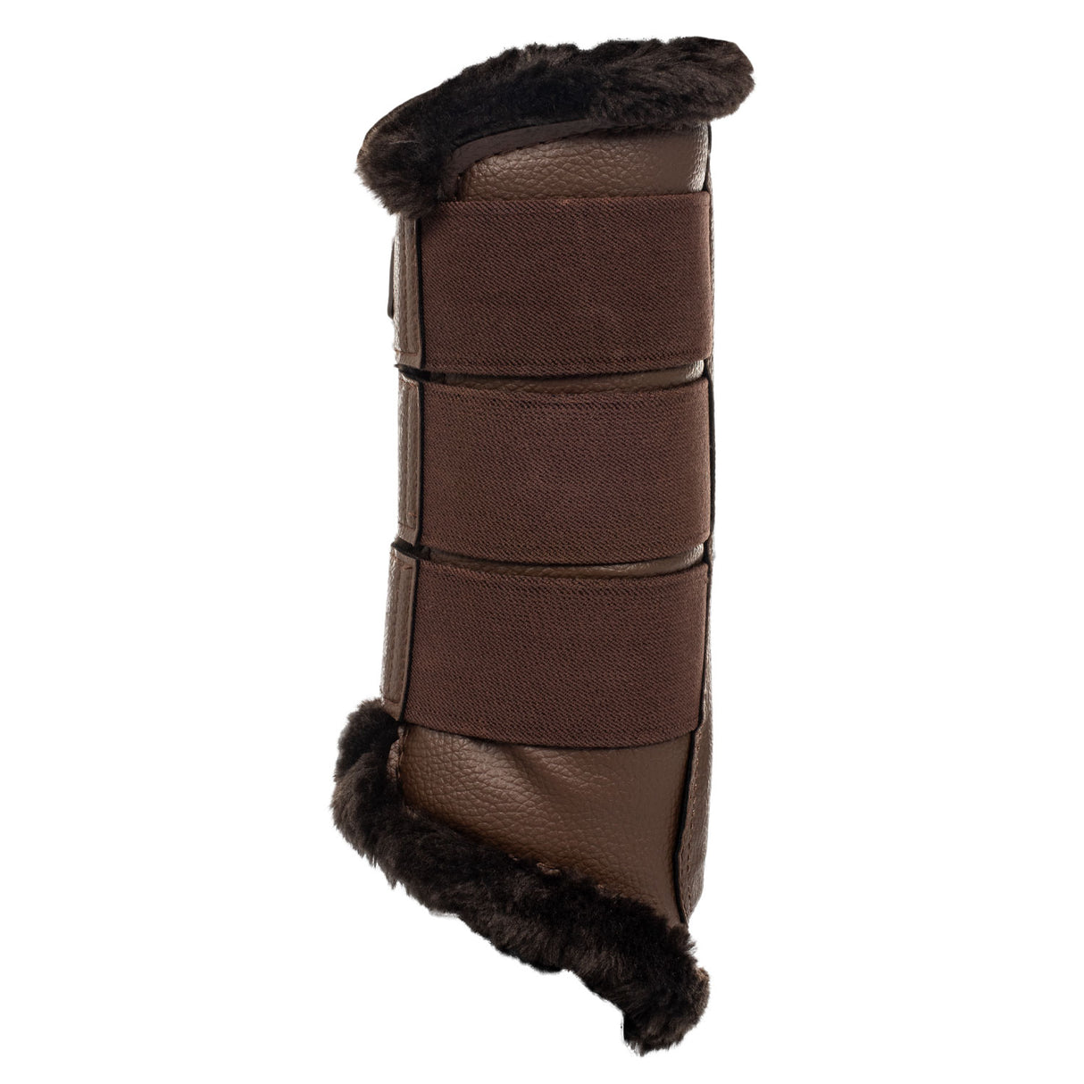Acavallo Hind Brushing Boots Faux Leather & Faux Sheepskin #colour_brown