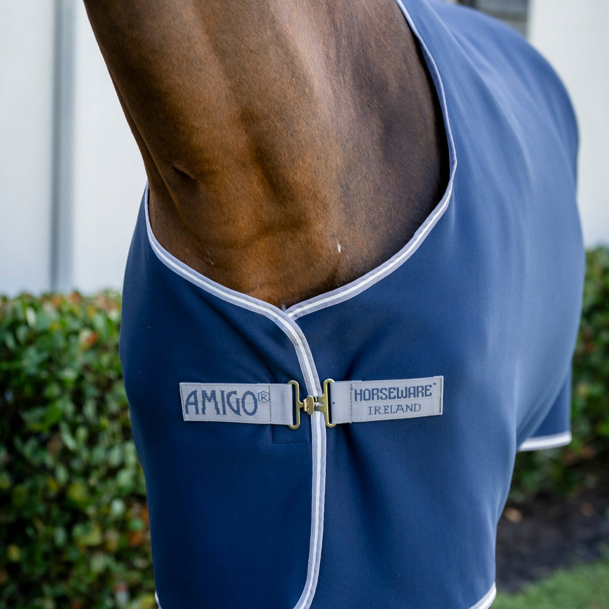 Horseware Ireland Amigo Jersey Pony Cooler #colour-navy-titanium-grey-silver