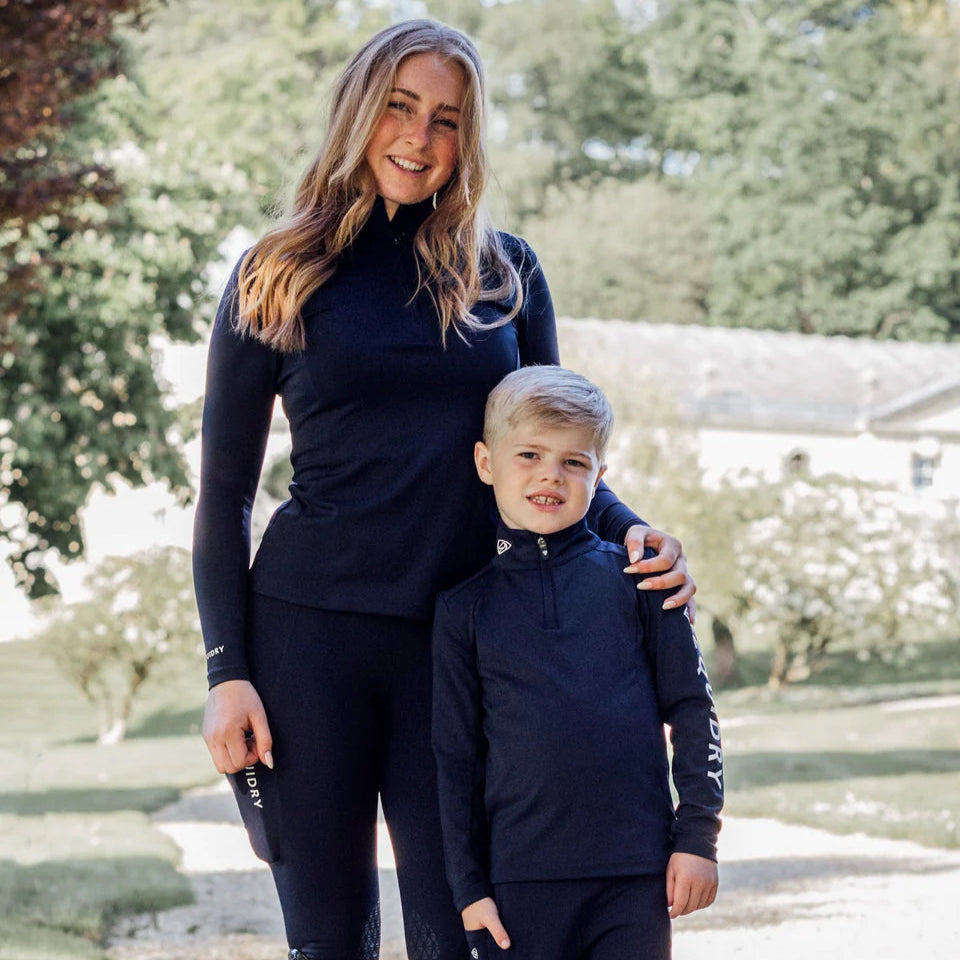 EQUIDRY Children's Water Repellent Base Layer #colour_navy-white