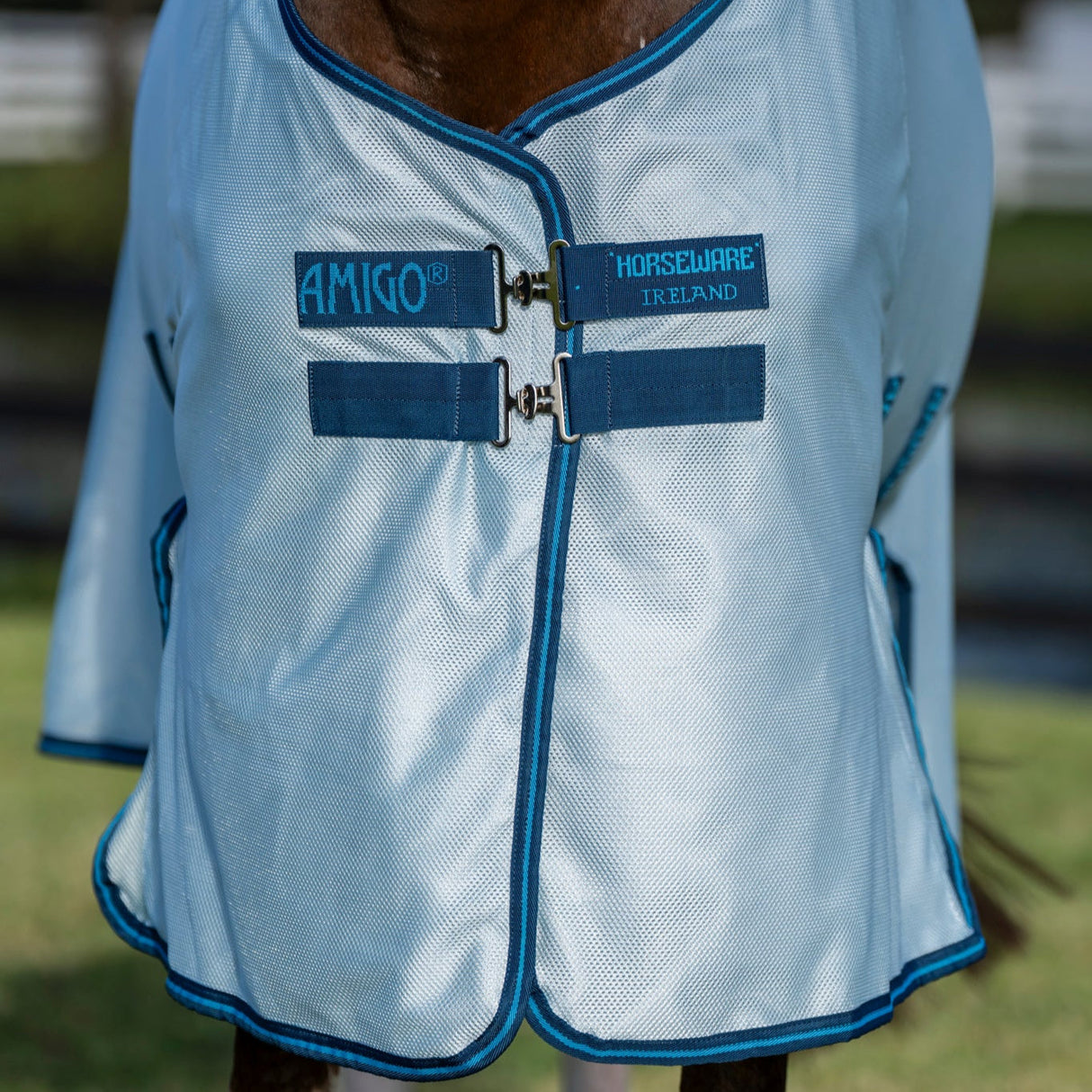 Horseware Ireland Amigo Bug Buster #colour_azure-blue-navy-electric-blue