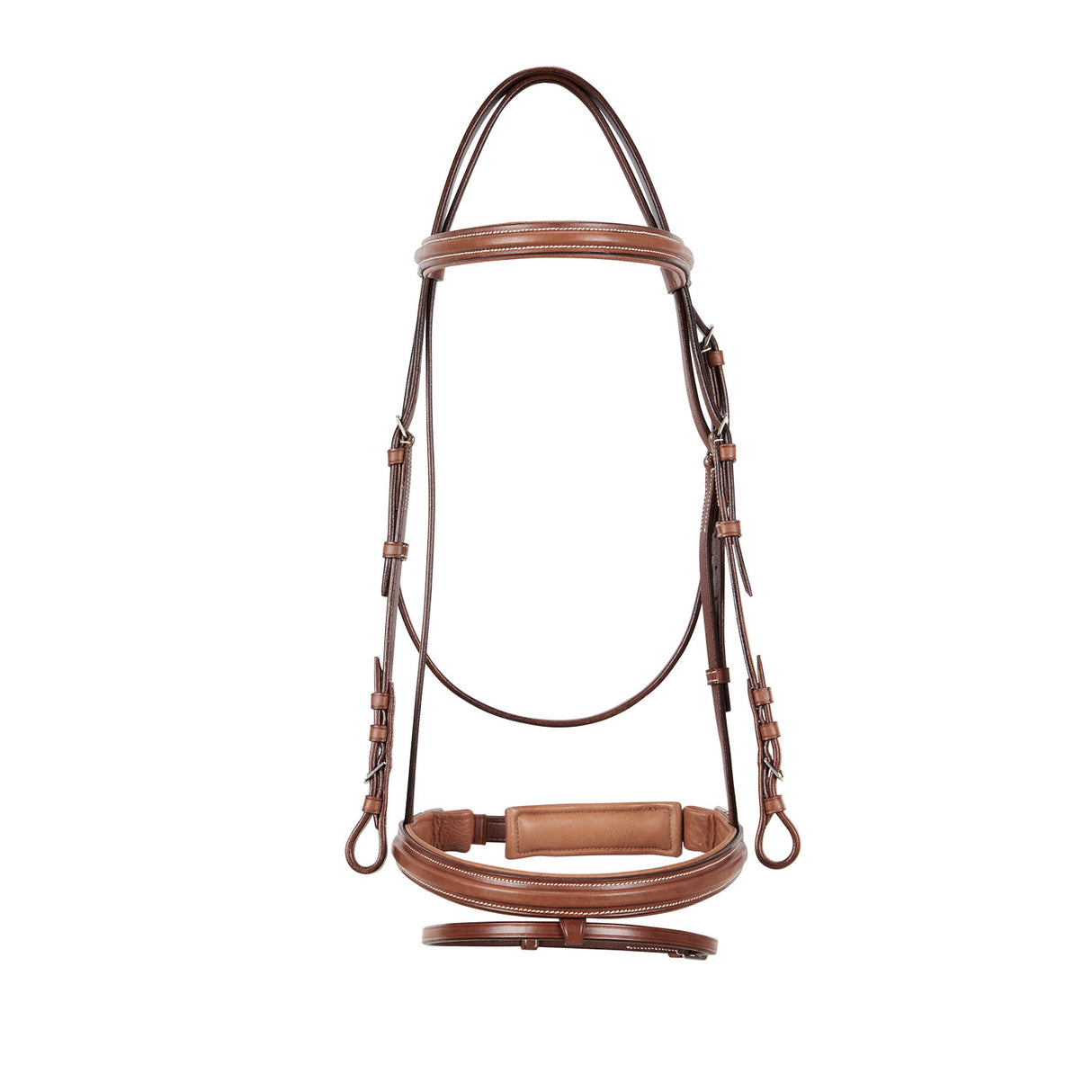 Equestro Silver Model Bridle #colour_cognac