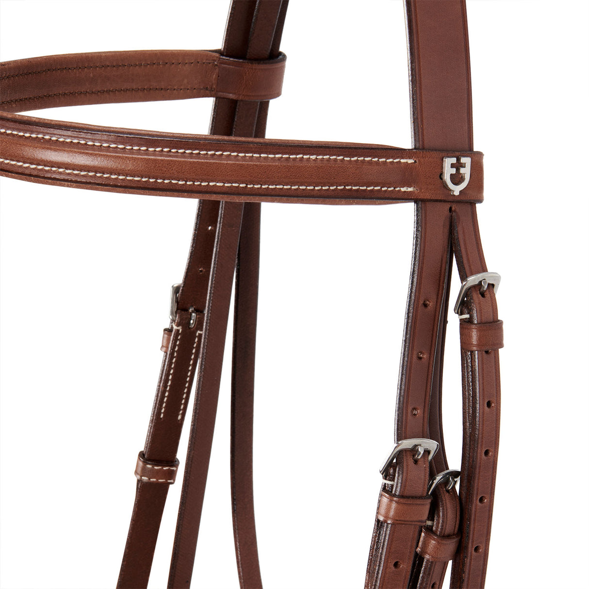 Equestro Silver Model Bridle #colour_cognac
