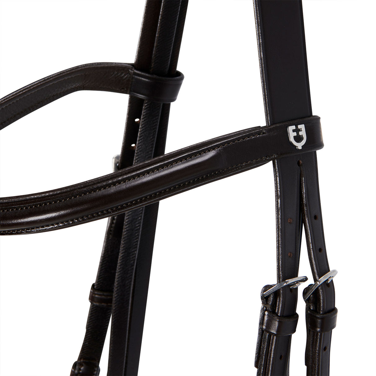 Equestro English Leather Bridle With Rubber Reins