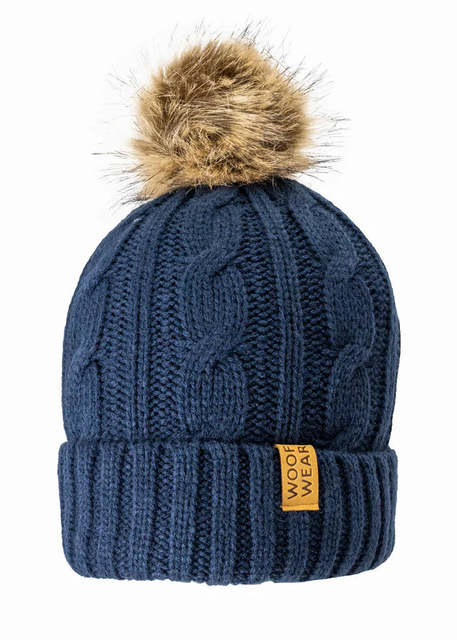 Woof Wear Cable Beanie #colour_navy