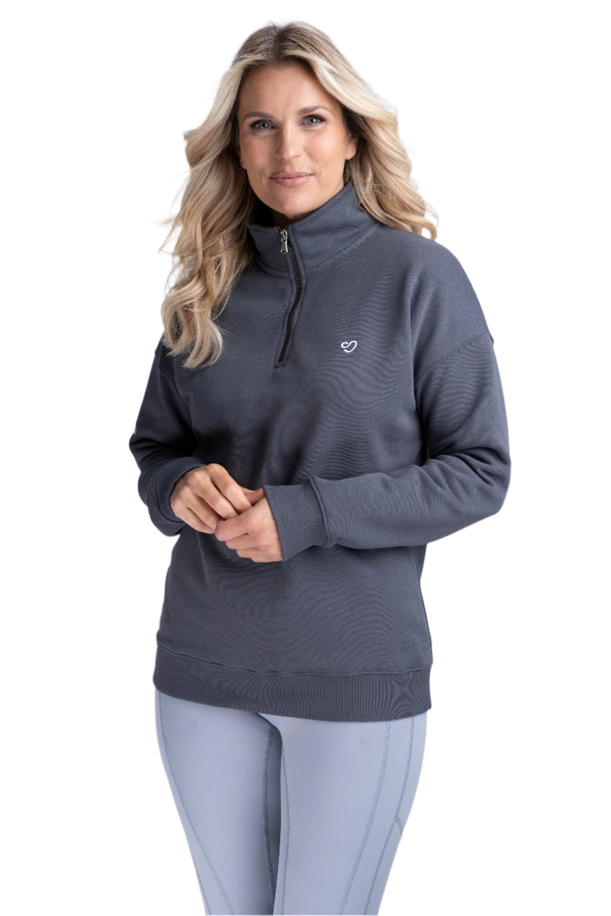 Mochara Half Zip Sweatshirt
#colour_charcoal-grey