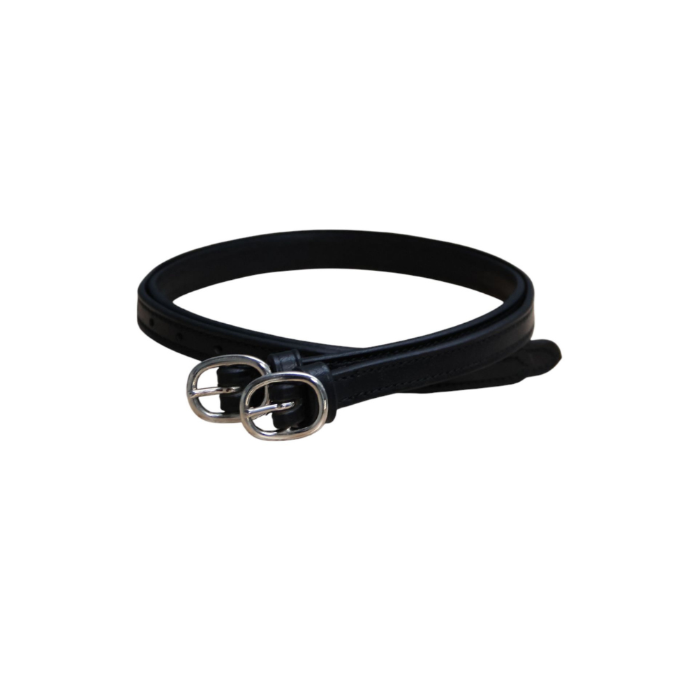 Mackey Leather Spur Straps #colour_black