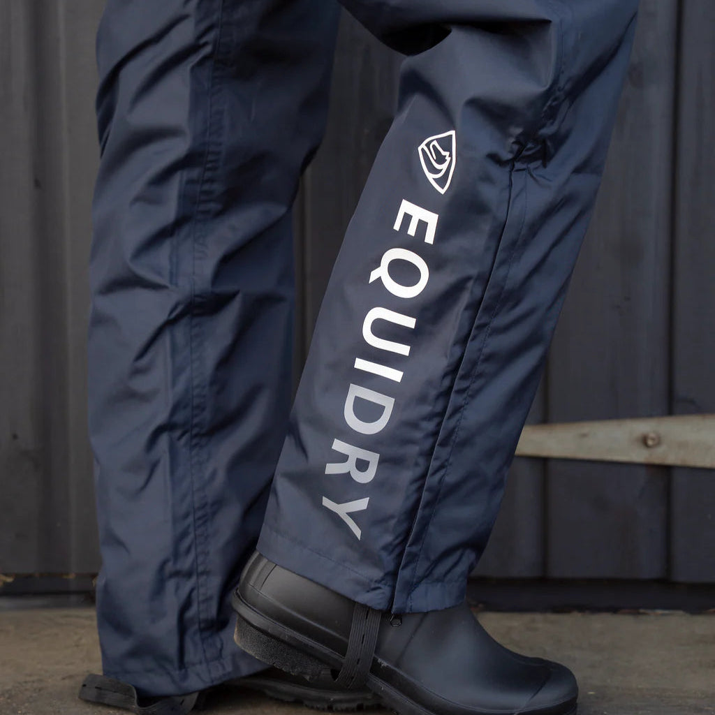 EQUIDRY Women's Lined Waterproof Trousers #colour_navy
