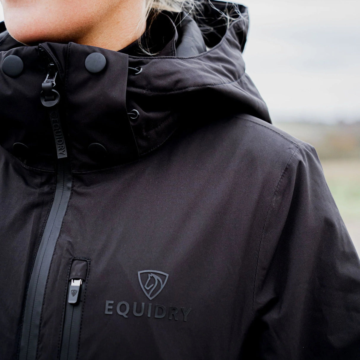 EQUIDRY Women's Iris Waterproof Riding Jacket #colour_black