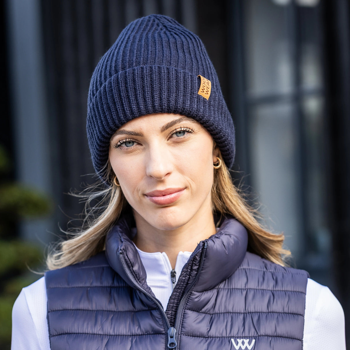 Woof Wear Ribbed Beanie #colour_navy