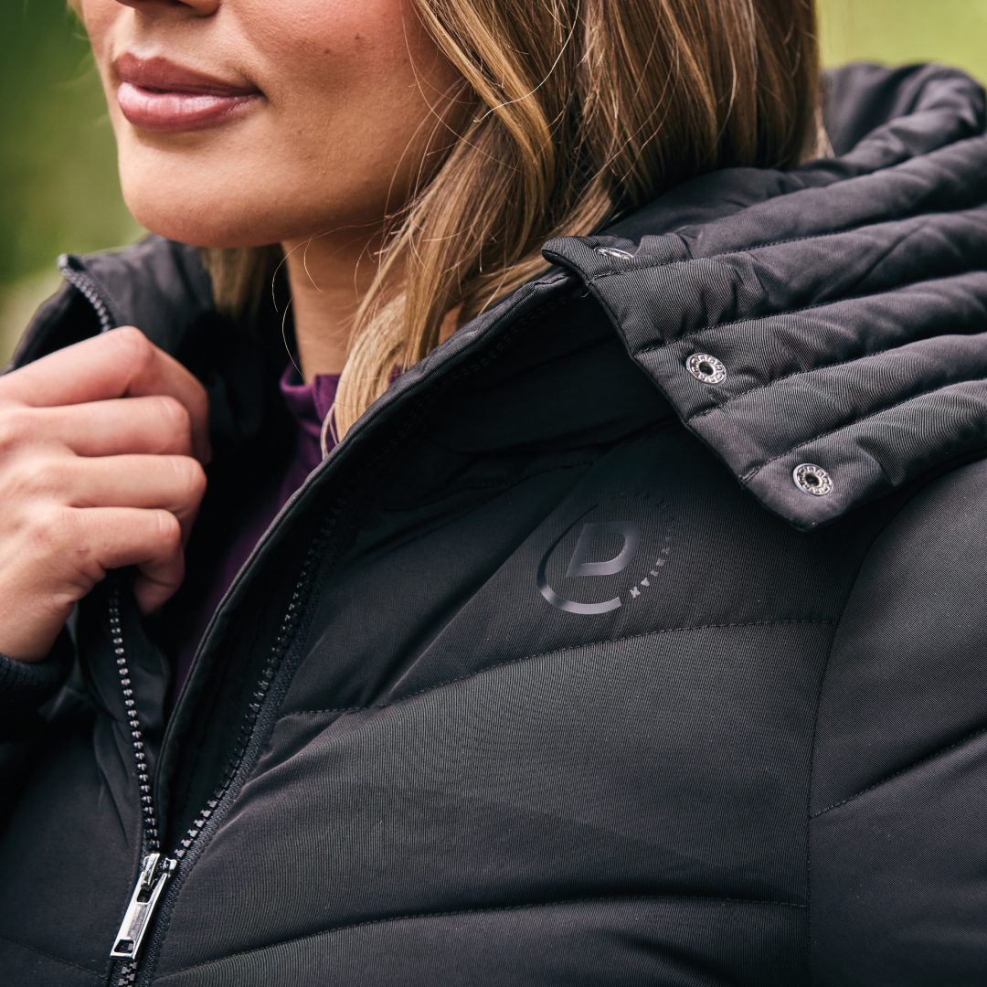 Dublin Belted Ladies Longline Puffer #colour_black
