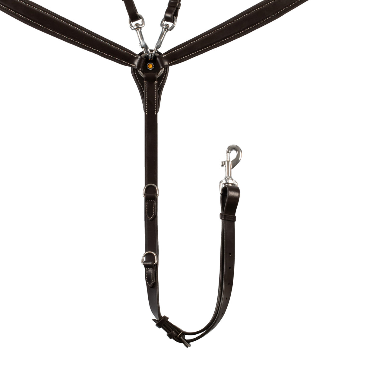 Equestro Tanned Leather Fork Breastplate #colour_brown