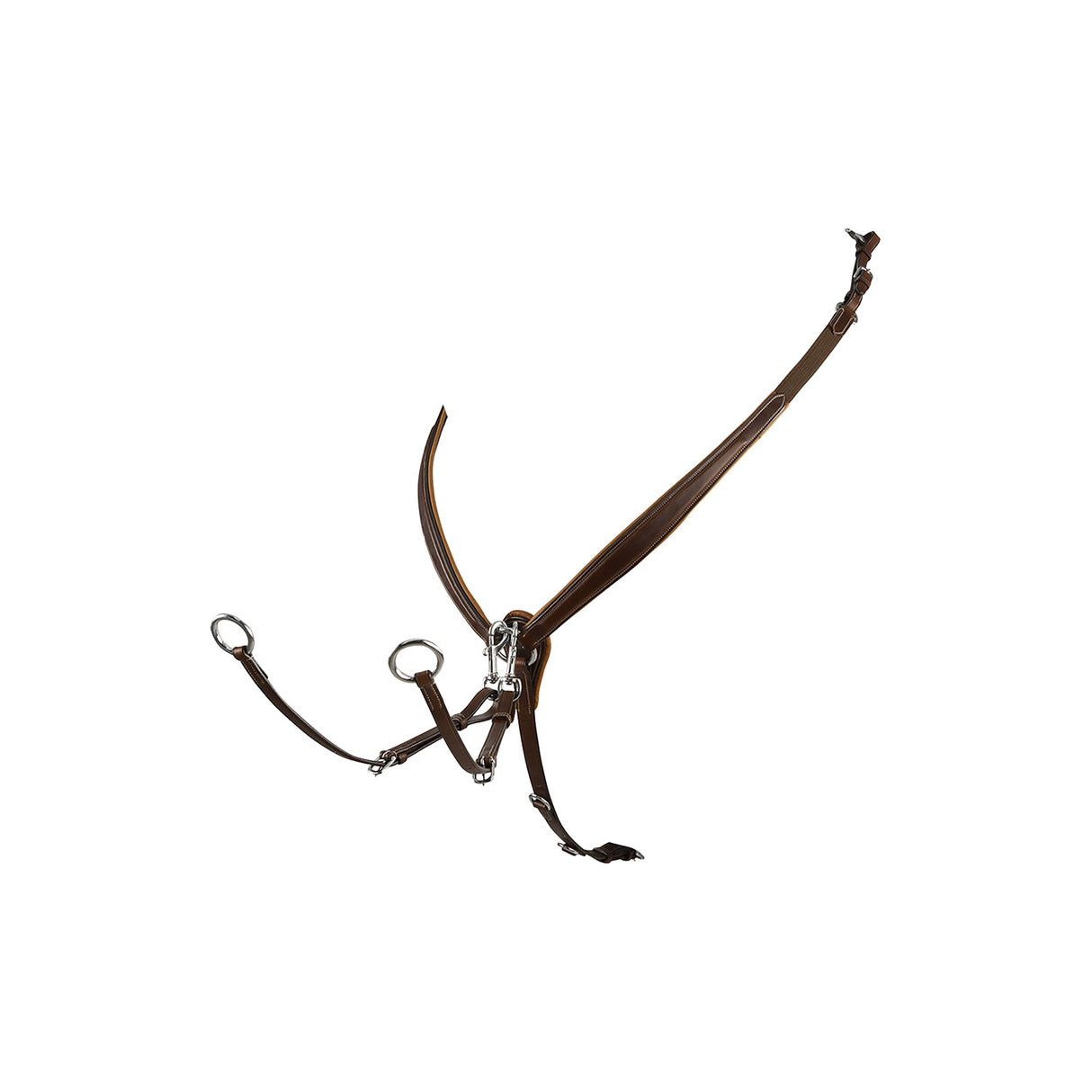 Equestro Tanned Leather Fork Breastplate #colour_brown