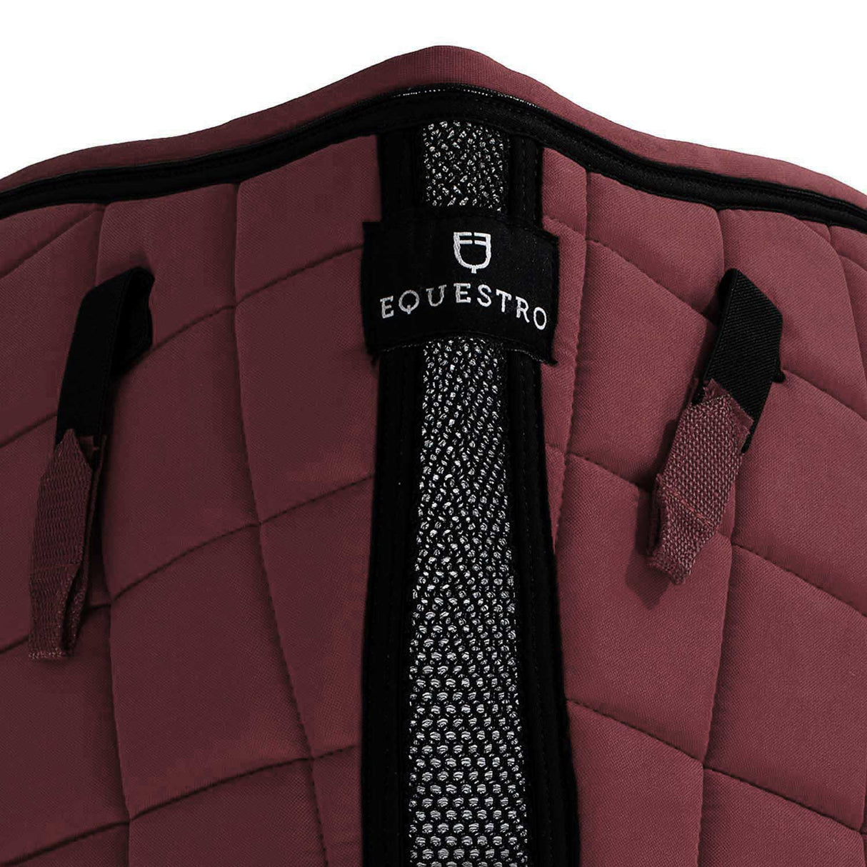 Equestro Jumping Saddle Pad In Breathable Technical Fabric #colour_burgundy