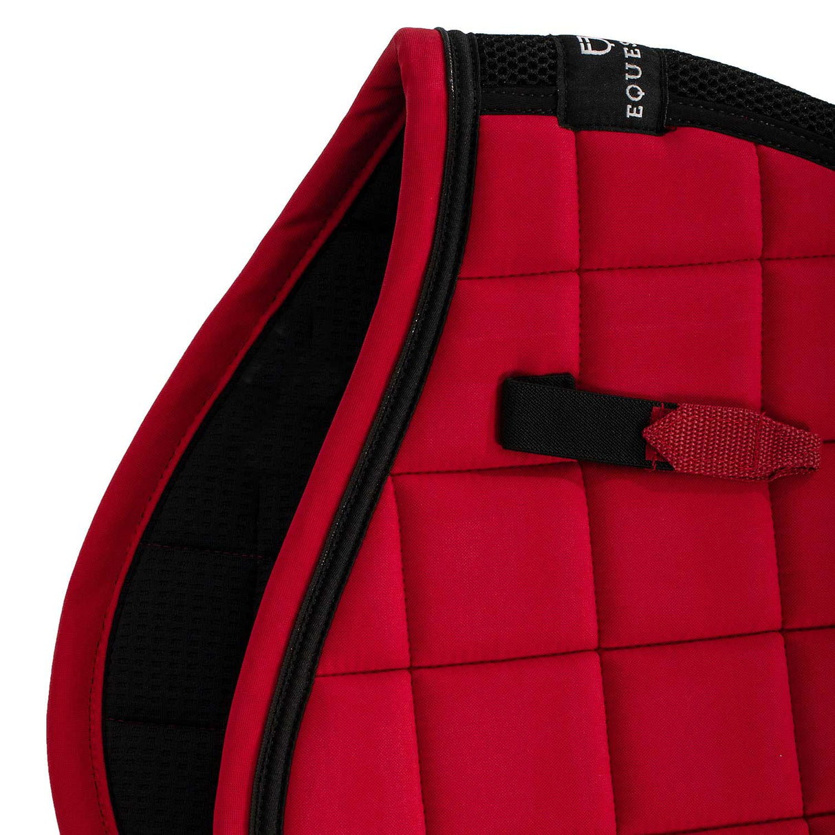 Equestro Jumping Saddle Pad In Breathable Technical Fabric #colour_red