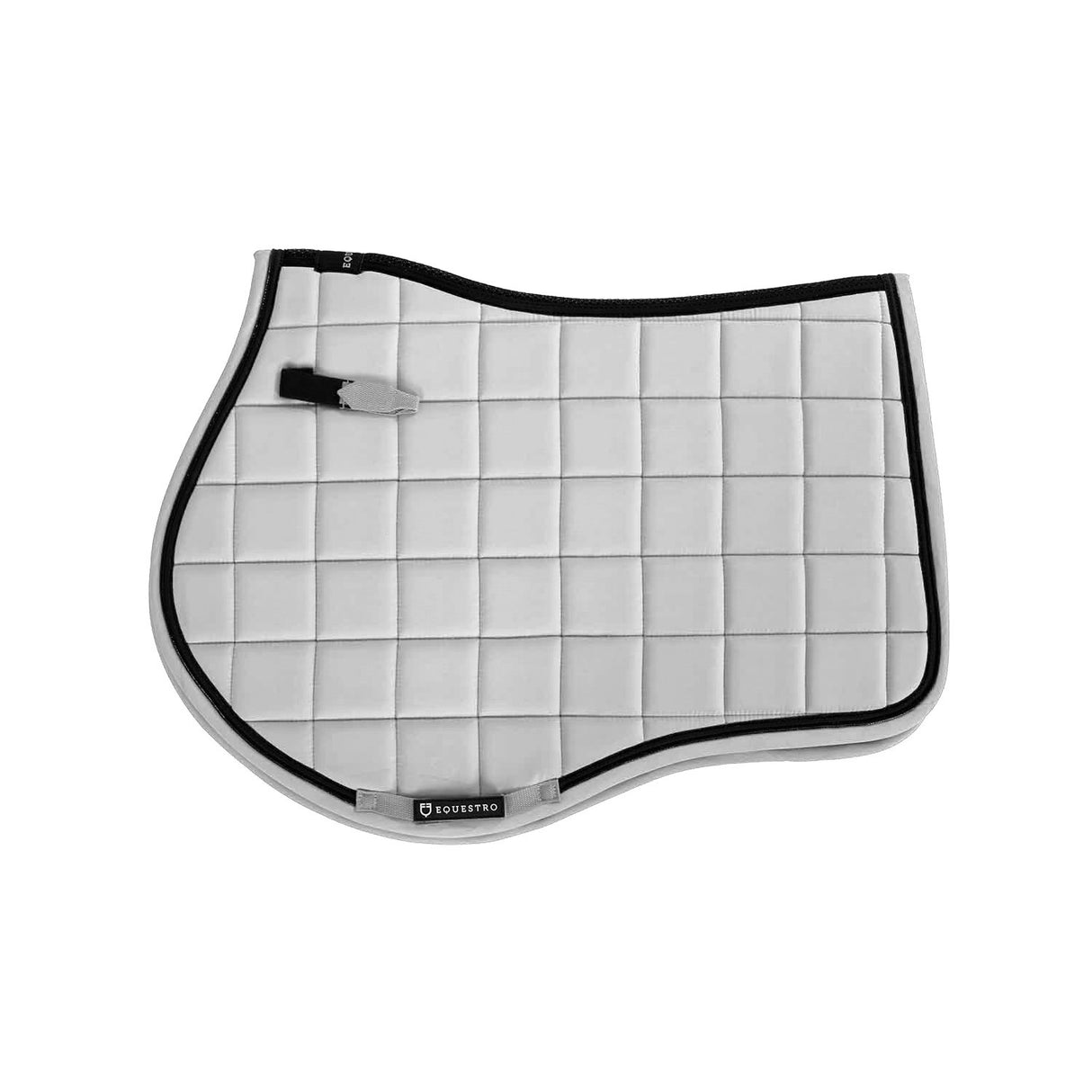 Equestro Jumping Saddle Pad In Breathable Technical Fabric #colour_white