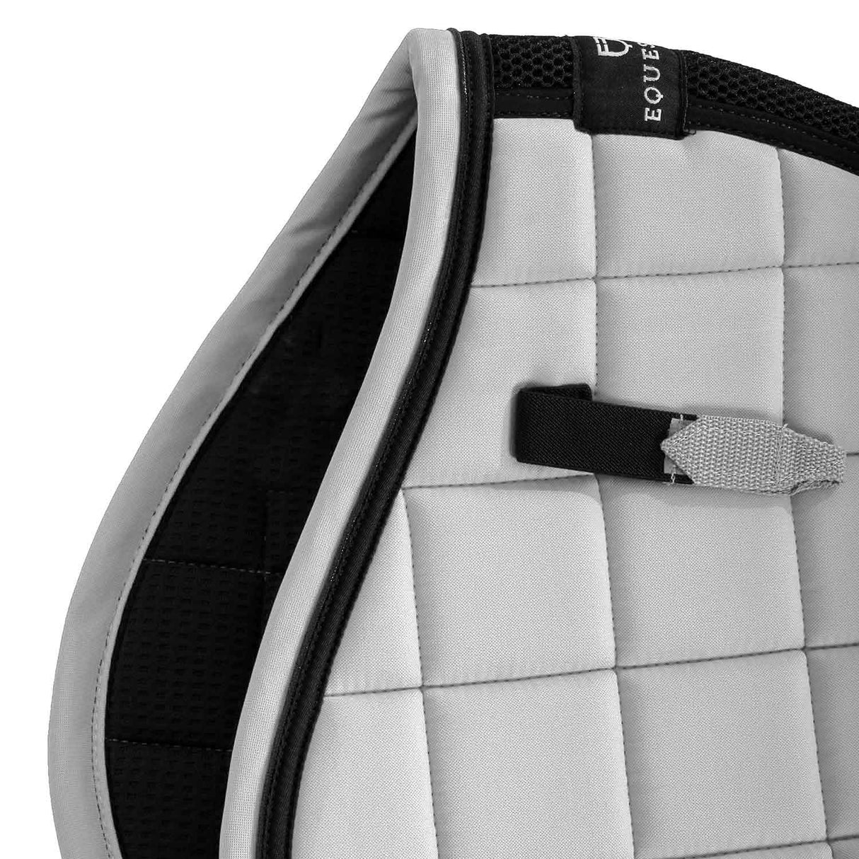 Equestro Jumping Saddle Pad In Breathable Technical Fabric #colour_white
