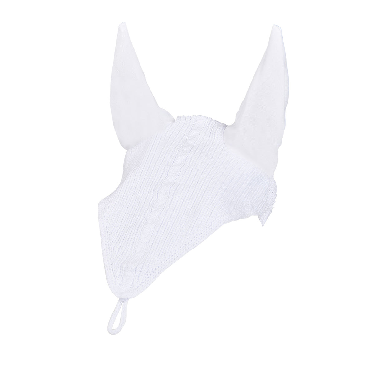 Equestro Meshing Fly Veil With Drawstring At The Noseband #colour_white
