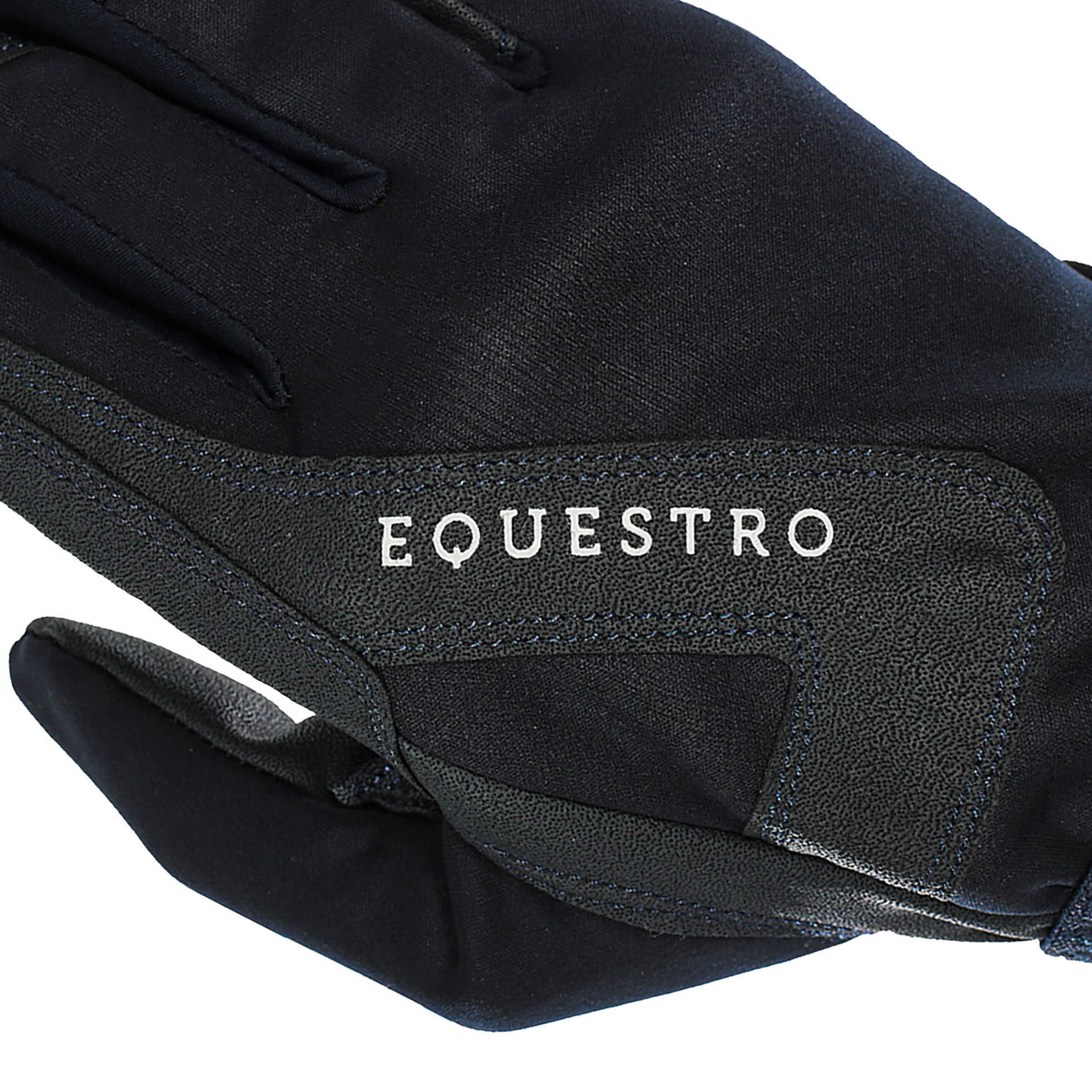 Equestro Technical Fabric Gloves With Fleece Lining #colour_blue