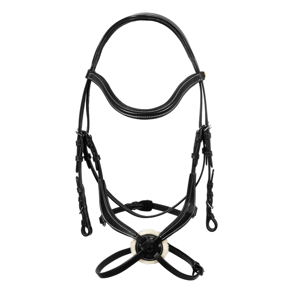 Equestro Mexican Leather Bridle #colour_black