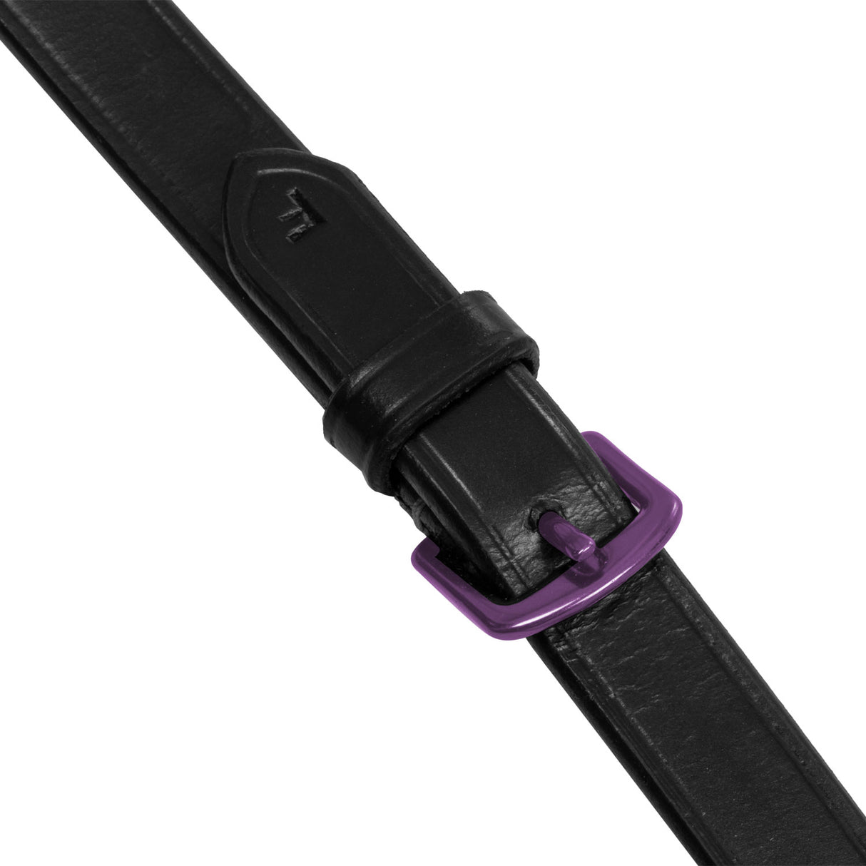 Equestro Leather And Rubber Reins Violet Fitting
