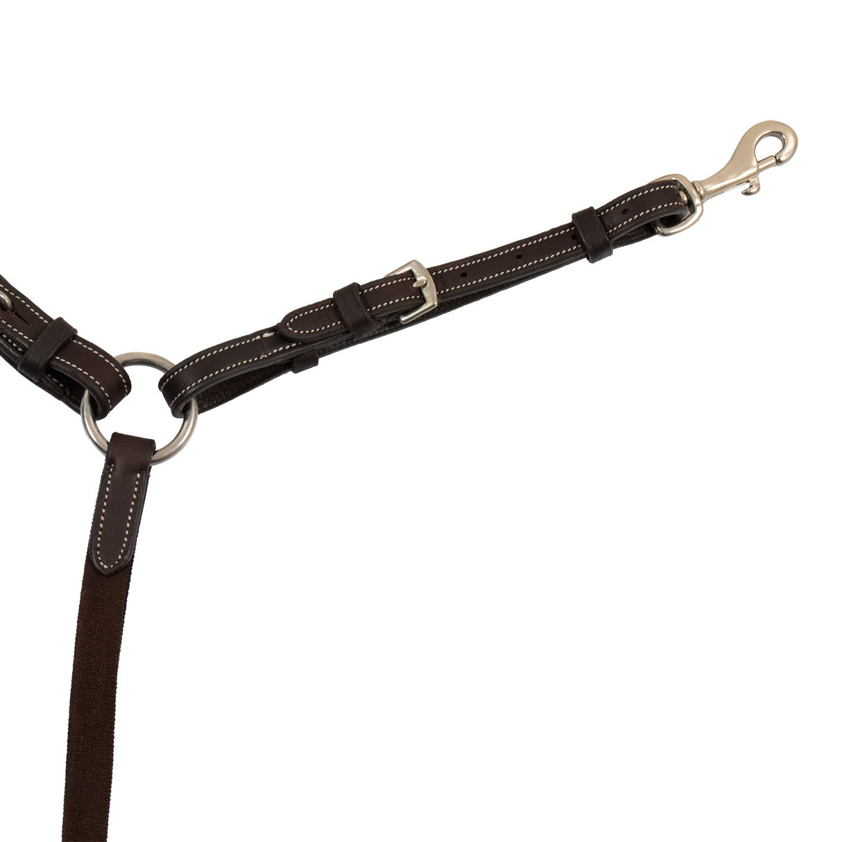 Anatomical leather breastplate with removable martingale